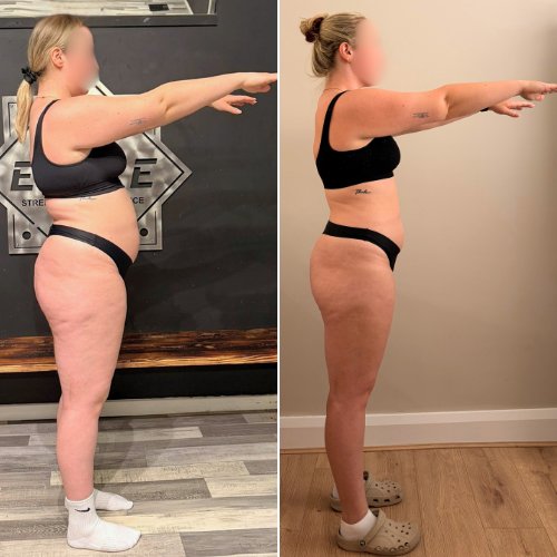 Tiegan, before and after transformation photo