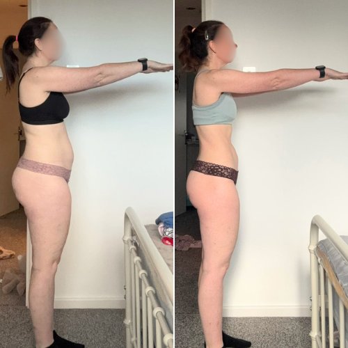 Sam, before and after transformation photo