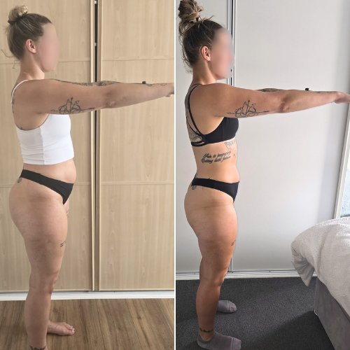 Clare, before and after transformation photo