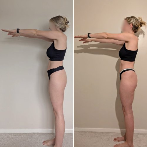 Keeley, before and after transformation photo